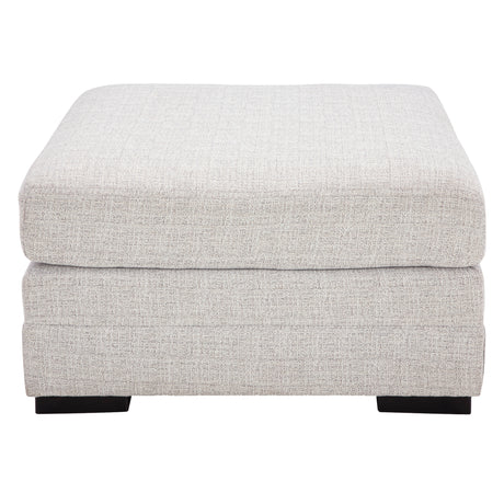 Ottoman surdimensionné Koralynn en tissu gris pâle