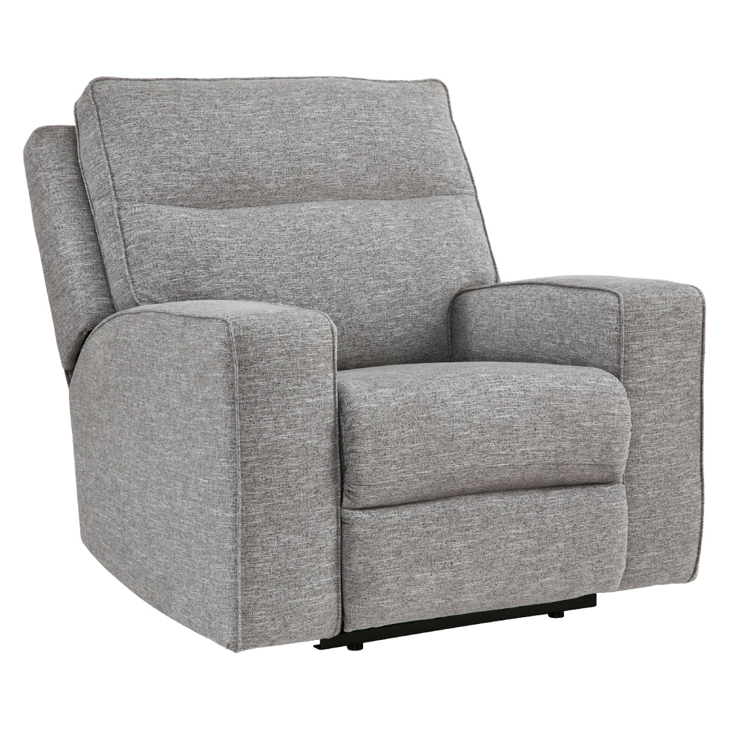 Fauteuil en tissu gris étain zéro gravité motorisé - Biscoe