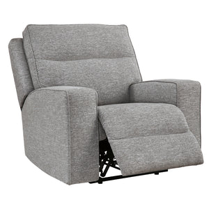Fauteuil en tissu gris étain zéro gravité motorisé - Biscoe