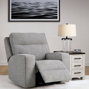 Fauteuil en tissu gris étain zéro gravité motorisé - Biscoe
