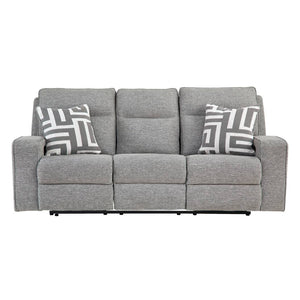 Sofa gris pâle en tissu motorisé - Biscoe