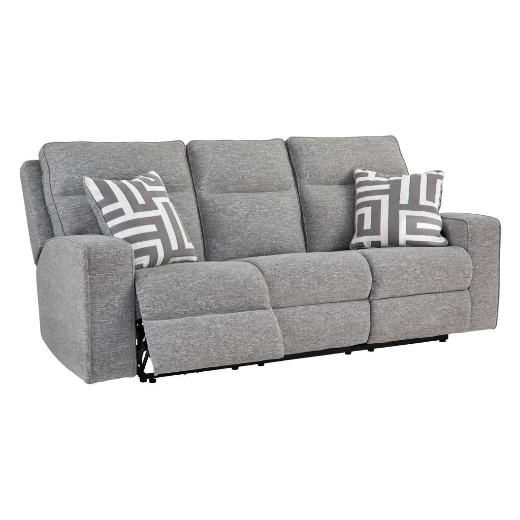 Sofa gris pâle en tissu motorisé - Biscoe