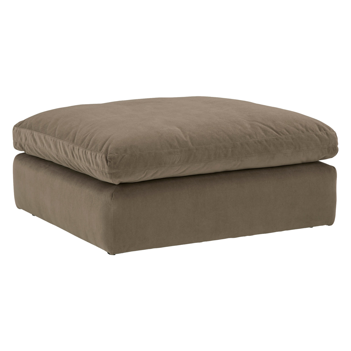 Ottoman surdimensionné Sophie en tissu brun cacao