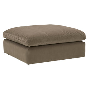 Ottoman surdimensionné Sophie en tissu brun cacao