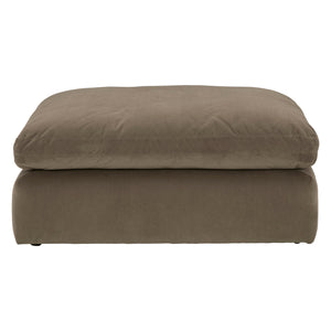 Ottoman surdimensionné Sophie en tissu brun cacao