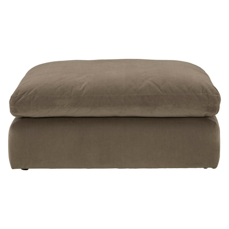 Ottoman surdimensionné Sophie en tissu brun cacao