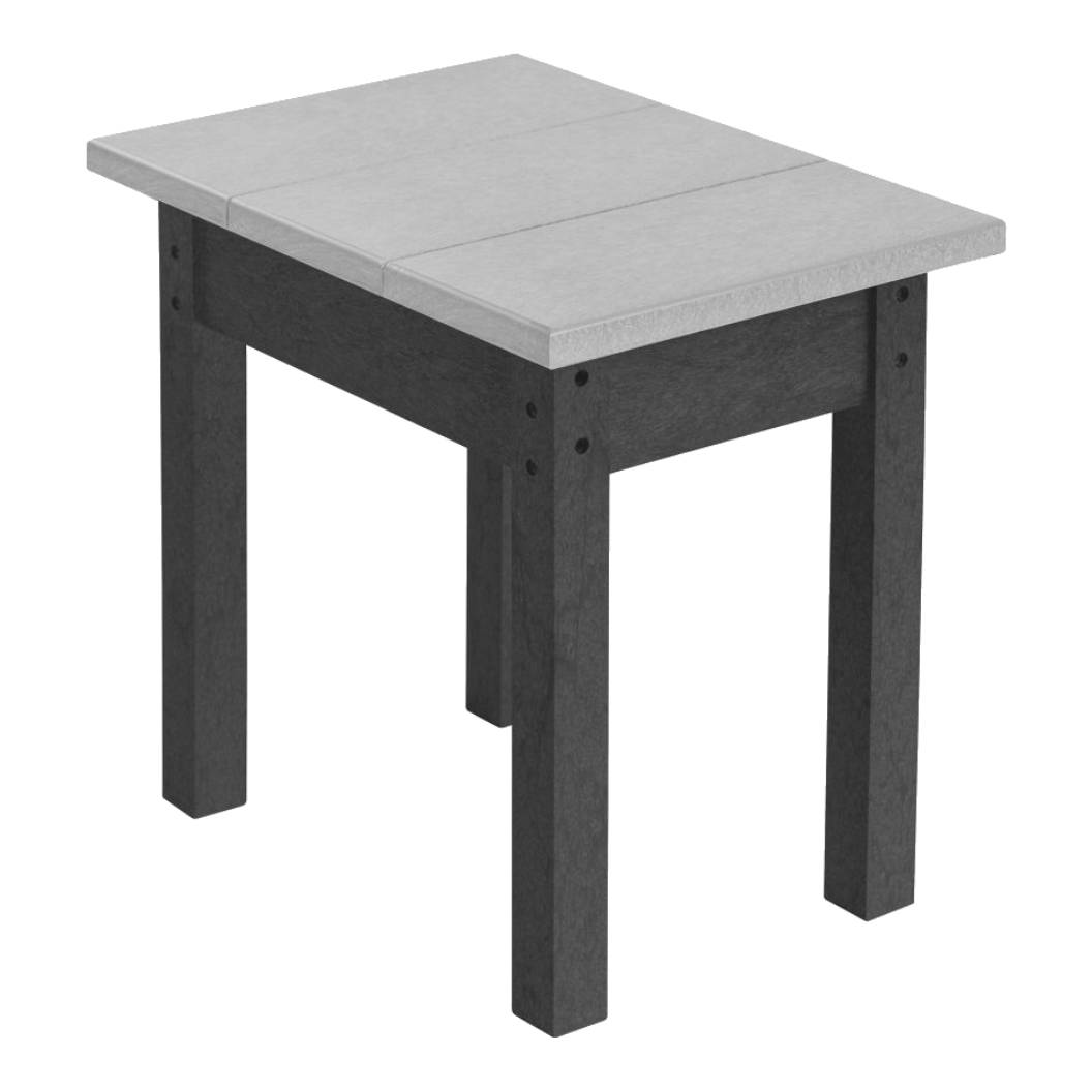 Table d'appoint grise pâle et foncée plastique recyclé