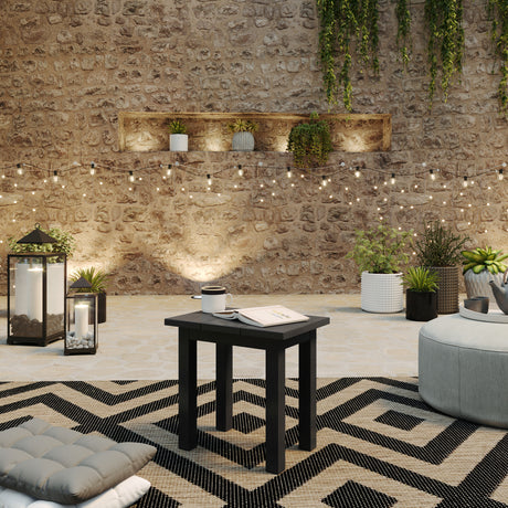 Table d'appoint extérieure en plastique recyclé - T01