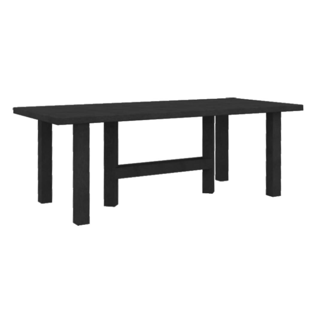 Table extérieure plastique recyclé noir 8 places - Napa