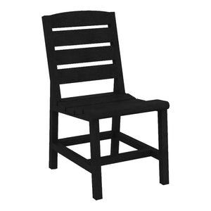 Chaise extérieure noire plastique recyclé - Napa