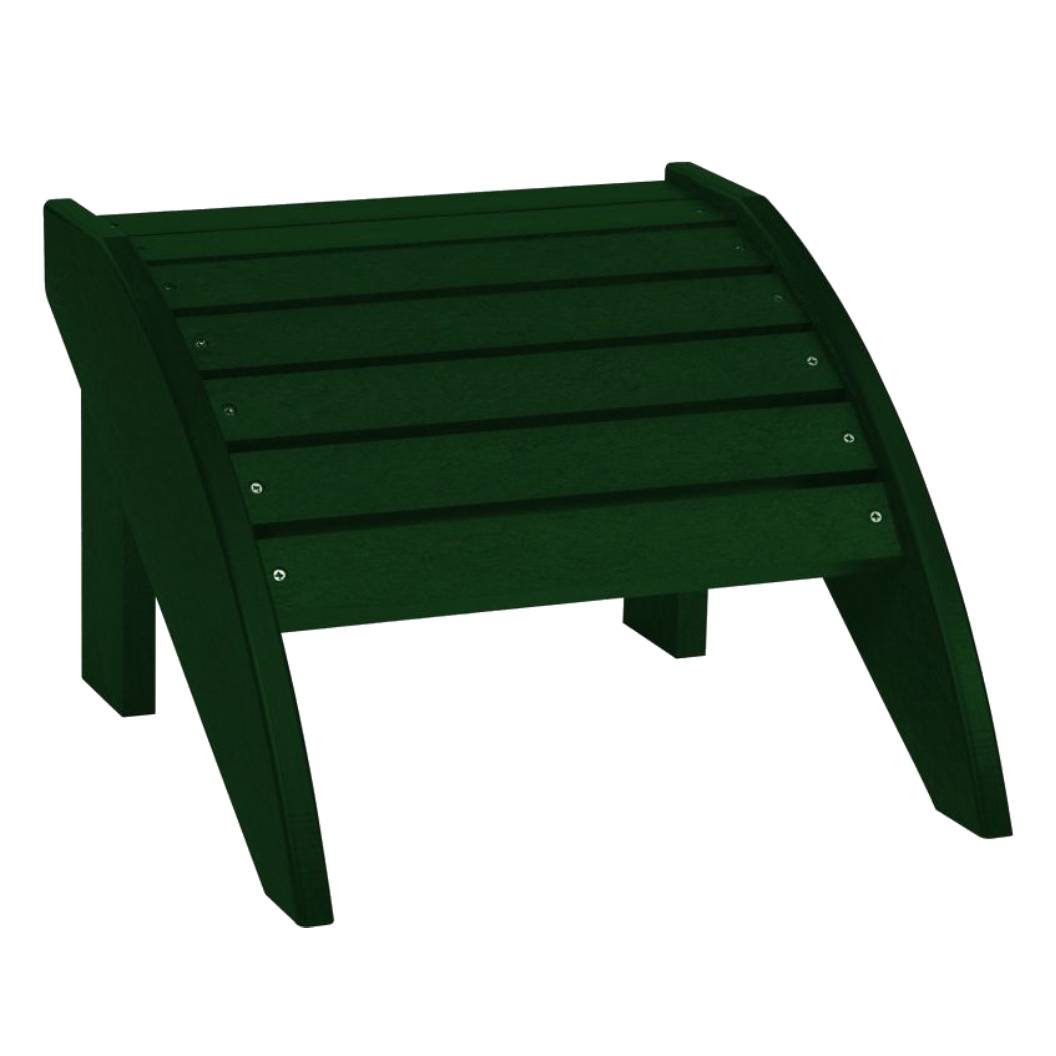 Repose pied vert foncé plastique recyclé - Adirondack