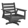Fauteuil extérieur pivotant en plastique recyclé - Tofino DSF284