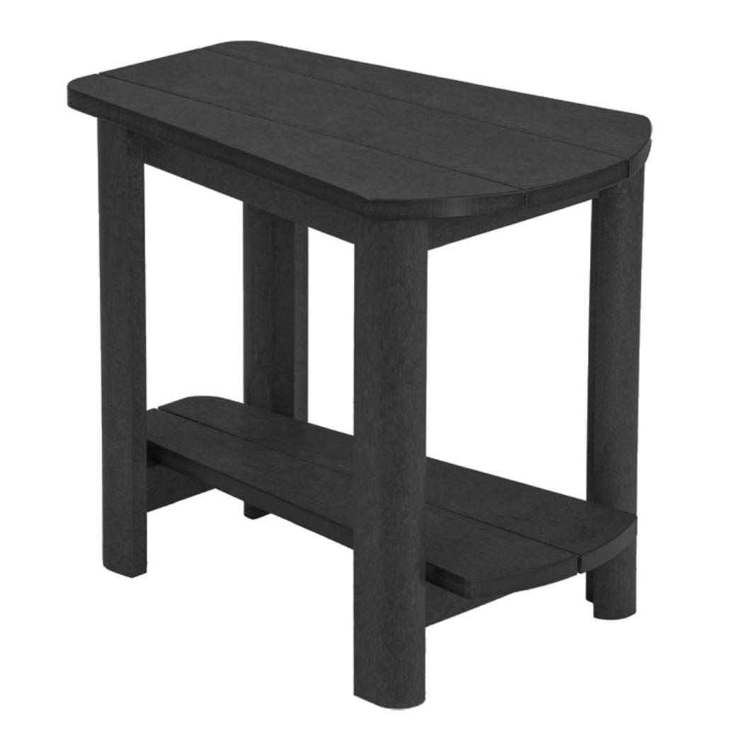 Table d'appoint extérieure noire plastique recyclé - Addy