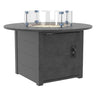 Table extérieure en plastique recyclé avec foyer Crystal Fire Plus - FT02