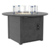 Table extérieure en plastique recyclé avec foyer Crystal Fire Plus - FT02