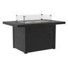 Table extérieure en plastique recyclé avec foyer Crystal Fire Plus - FT01