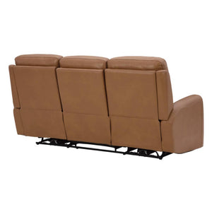 Sofa en cuir brun caramel motorisé zéro gravité - Tryanny