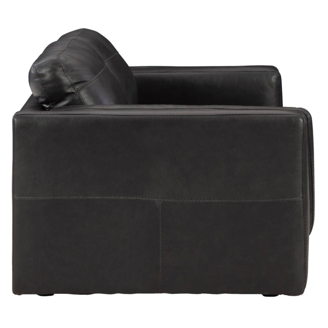 Causeuse en cuir noir - Amiata