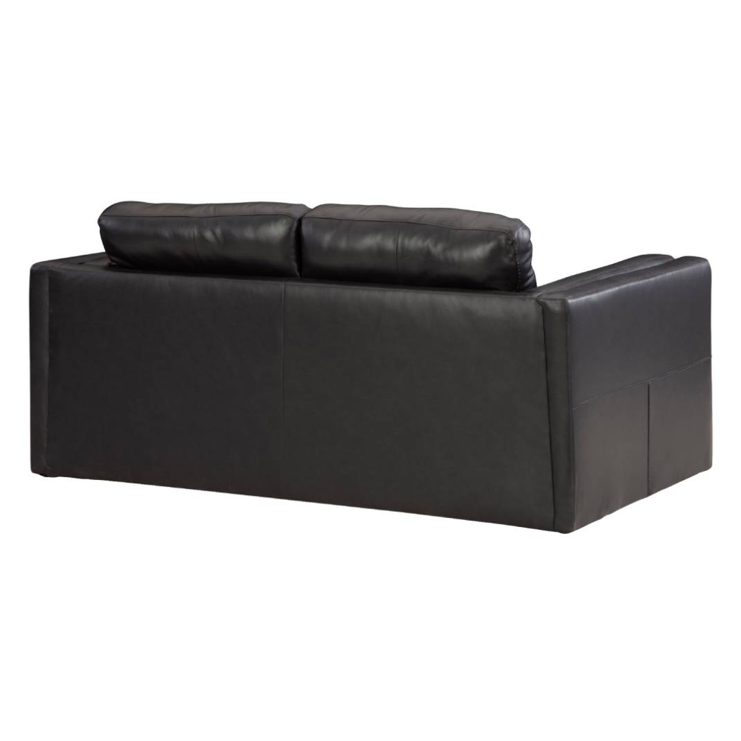 Causeuse en cuir noir - Amiata