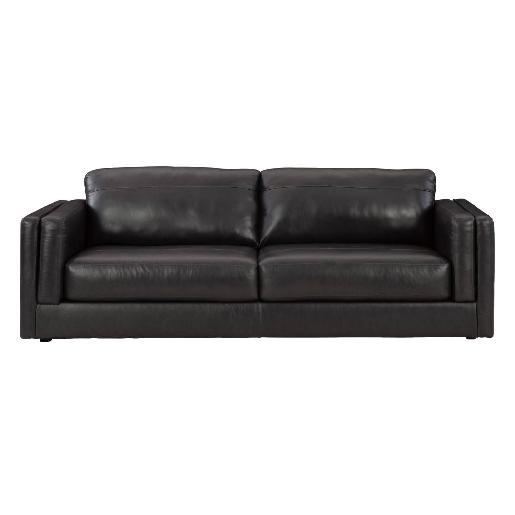 Sofa condo noir cuir - Amiata
