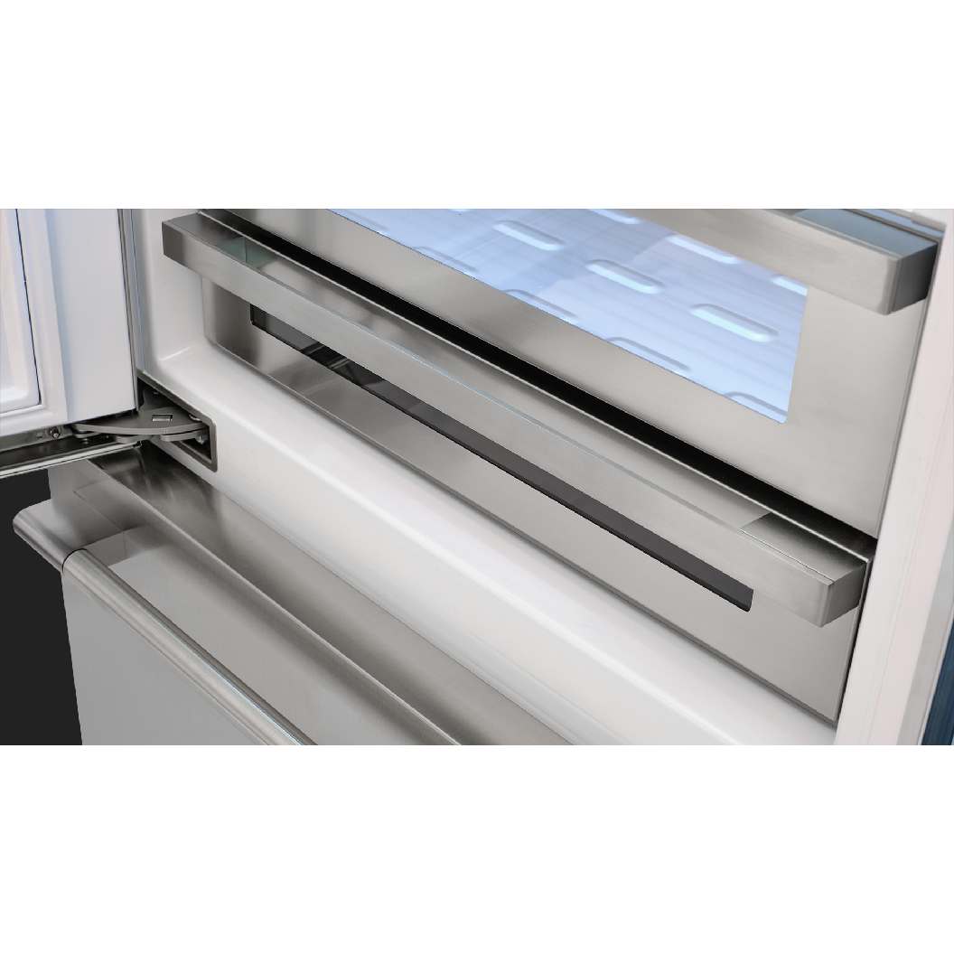 Réfrigérateur à congélateur inférieur 36 po, 18,5 pi³ Inox - Sofia Pro avec charnière gauche