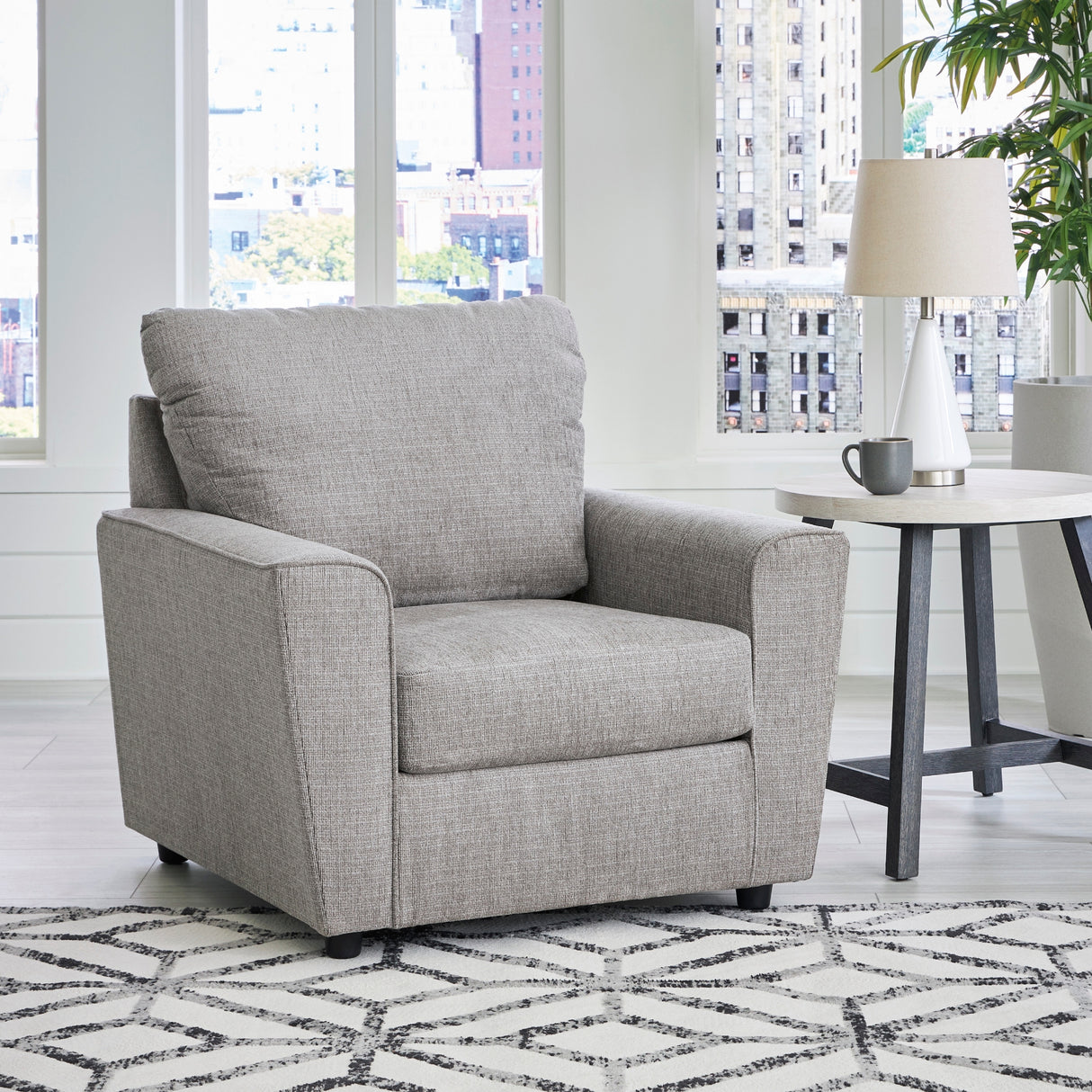 Fauteuil gris en tissu - Stairatt