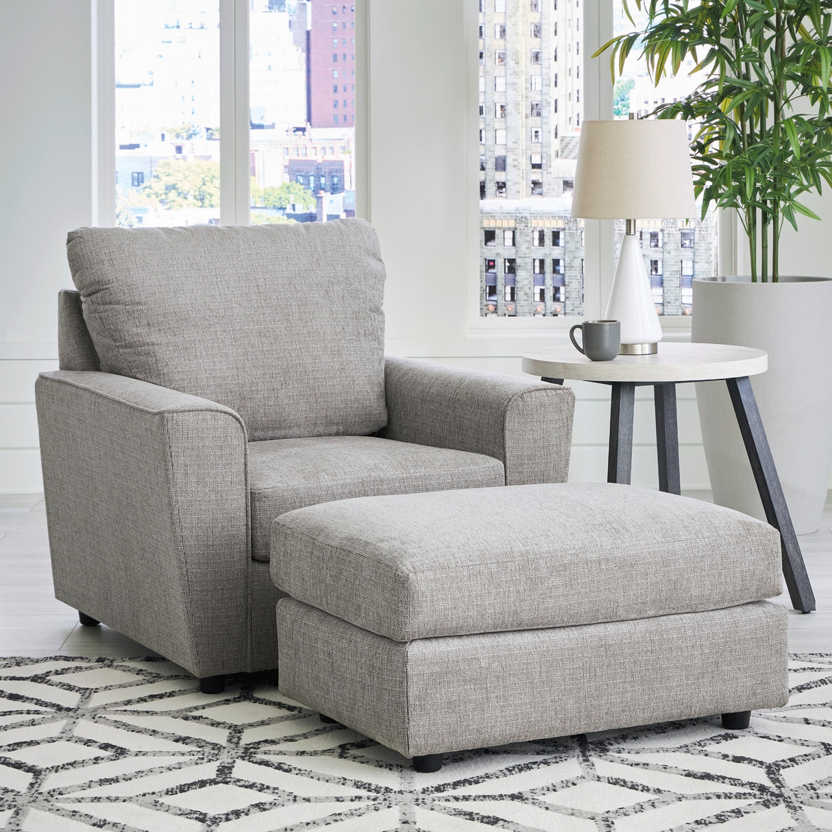 Fauteuil gris en tissu - Stairatt