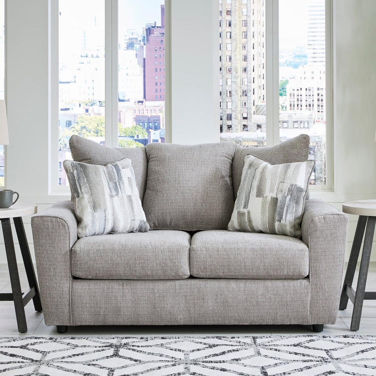 Causeuse en tissu gris - Stairatt