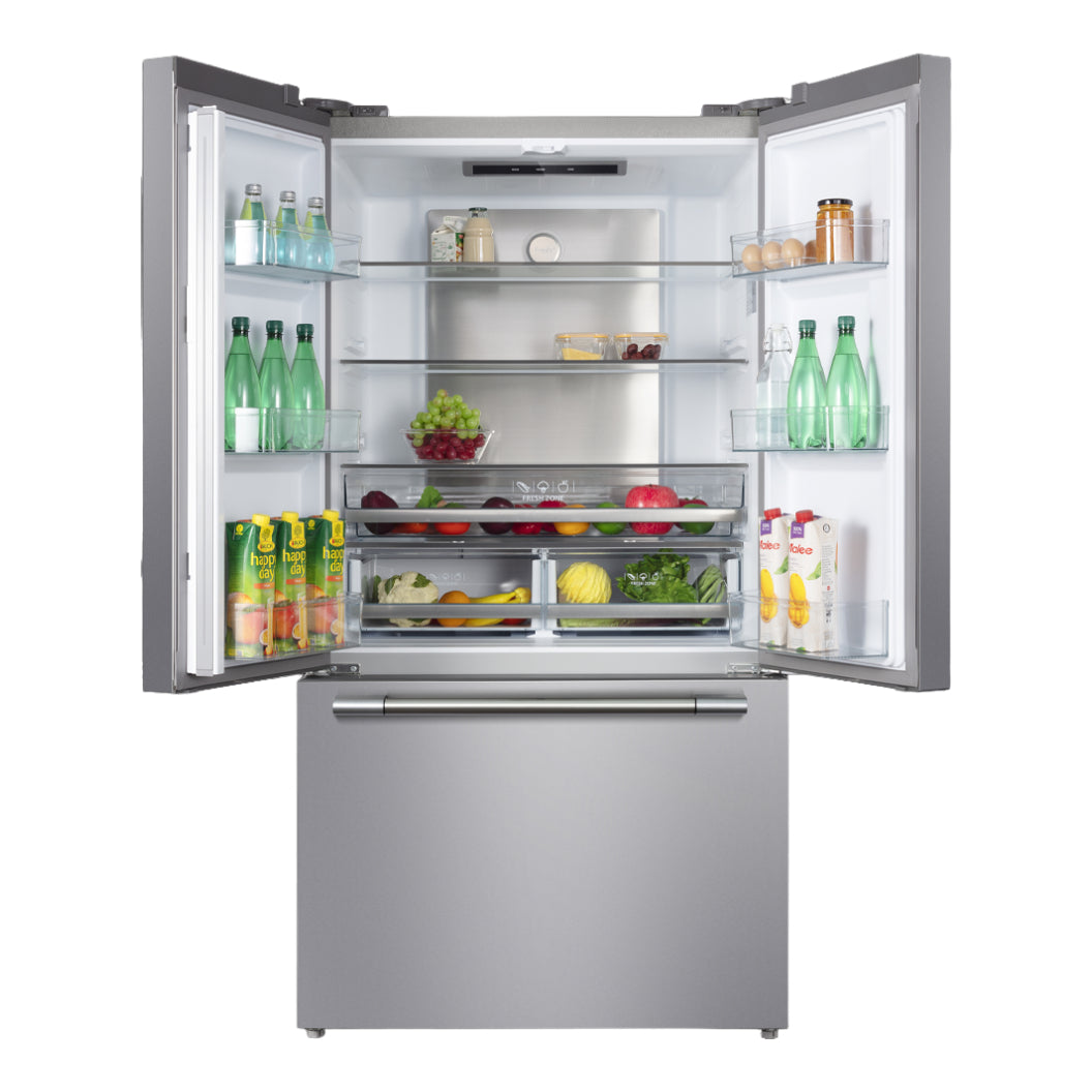 Réfrigérateur porte française à profondeur comptoir 36 po, 20,3 pi³ 3 portes Inox avec machine à glaçons