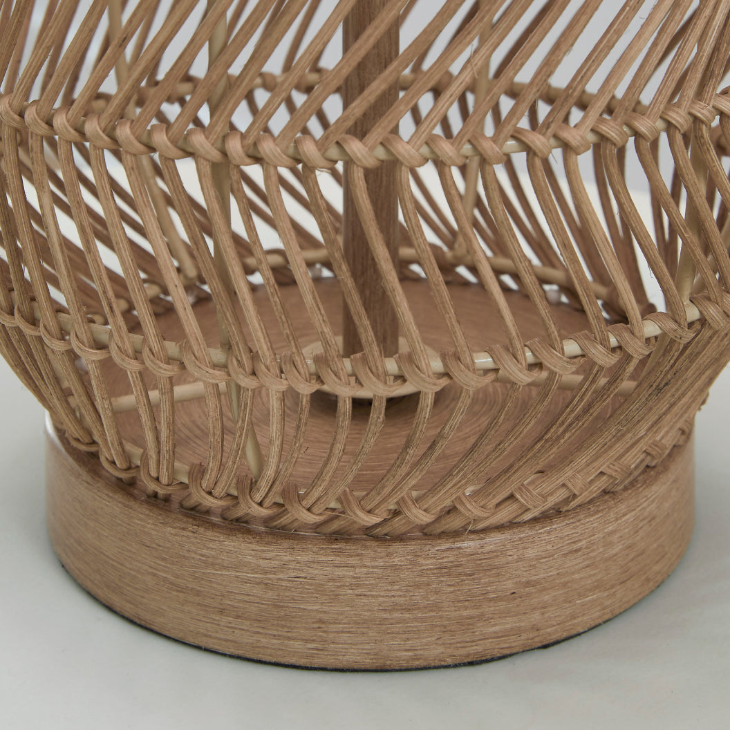 Ensemble de 2 lampes de table en rotin tressé naturel 23 po. - Orenman