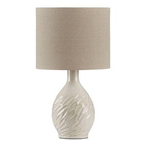 Lampe de table crème 19po - Garinton