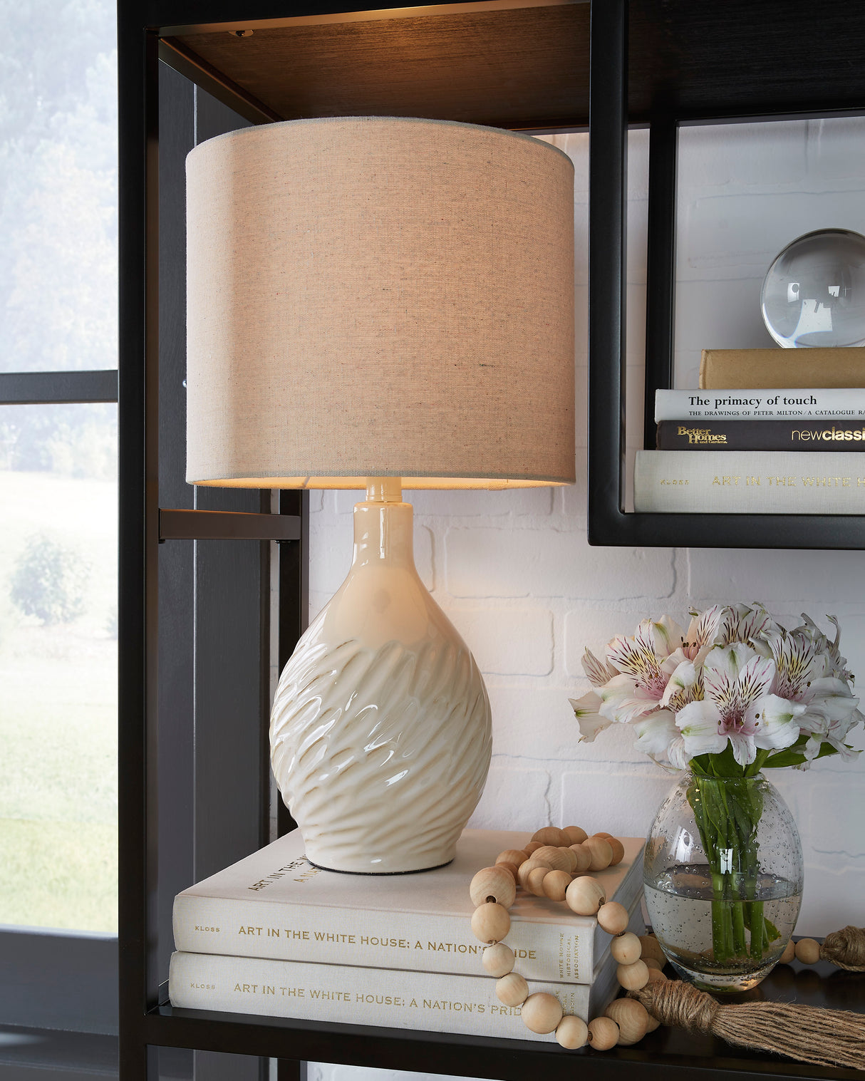Lampe de table crème 19po - Garinton