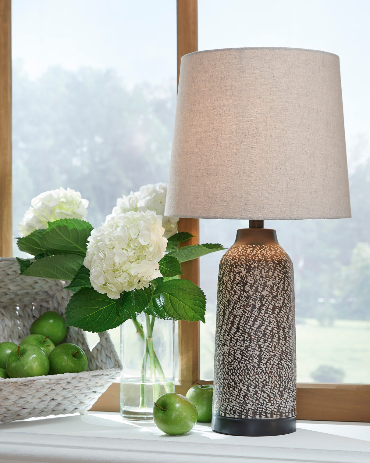 Ensemble de 2 lampes de table en métal bronze 24po - Lanson