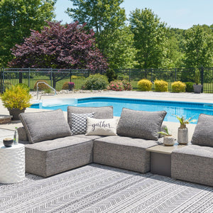 Chaise d'extérieure en tissu gris sans accoudoir - Bree Zee