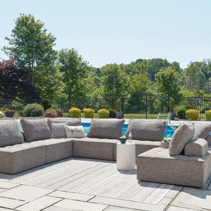 Chaise d'extérieure en tissu gris sans accoudoir - Bree Zee
