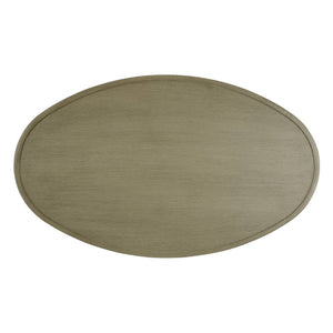 Table basse d'extérieure bois beige ovale - Swiss Valley