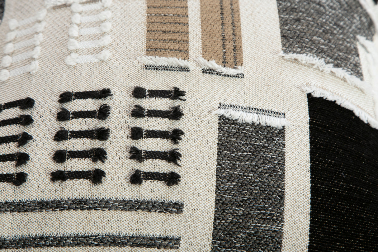 Causeuse extérieure en tissu beige avec coussins - Swiss Valley
