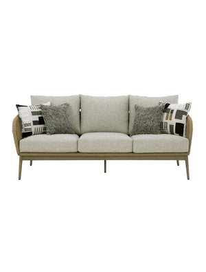 Sofa extérieur imitation bois gris - Swiss Valley