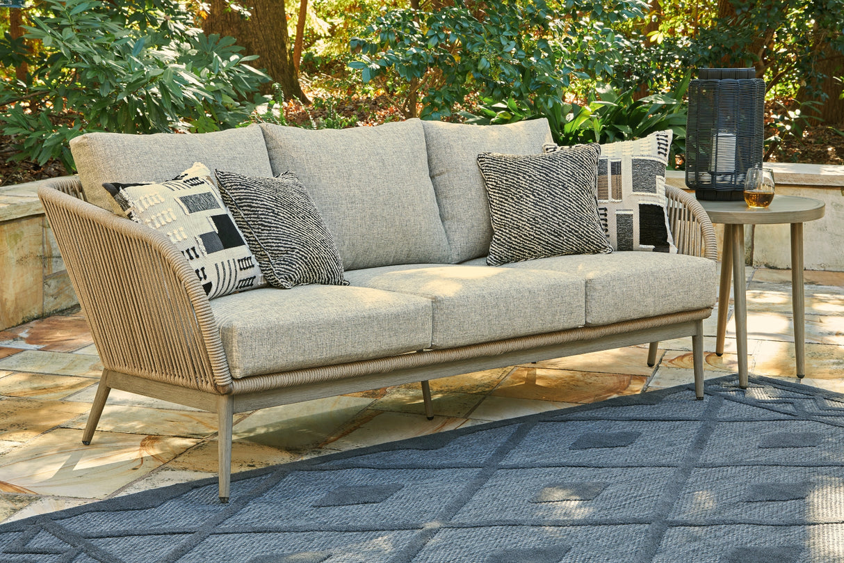Sofa extérieur imitation bois gris - Swiss Valley