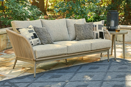 Sofa extérieur imitation bois gris - Swiss Valley
