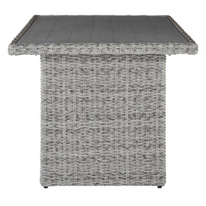 Table de centre extérieure résine grise pâle rectangulaire - Naples Beach