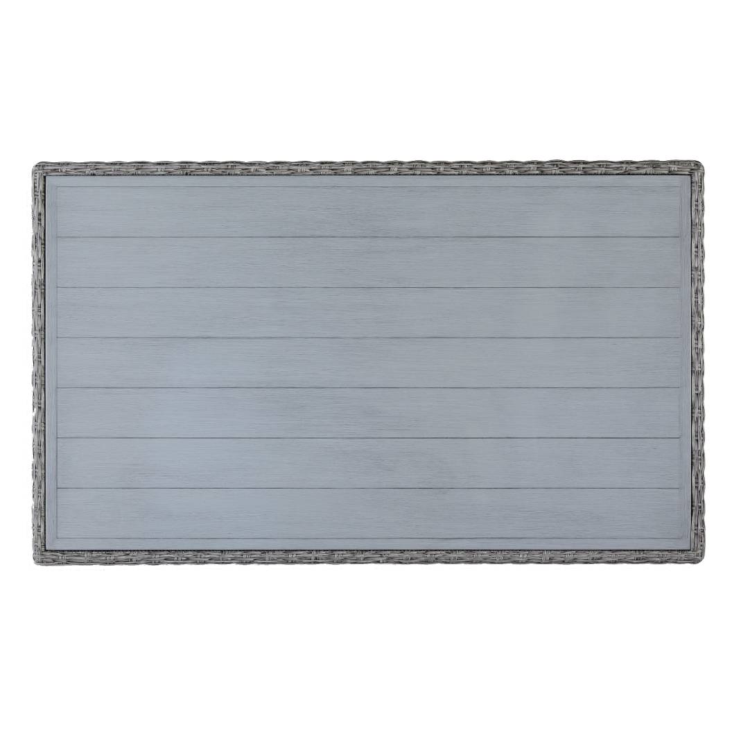 Table de centre extérieure résine grise pâle rectangulaire - Naples Beach