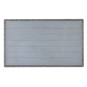 Table de centre extérieure résine grise pâle rectangulaire - Naples Beach