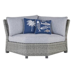 Fauteuil en coin extérieur gris osier - Naples Beach