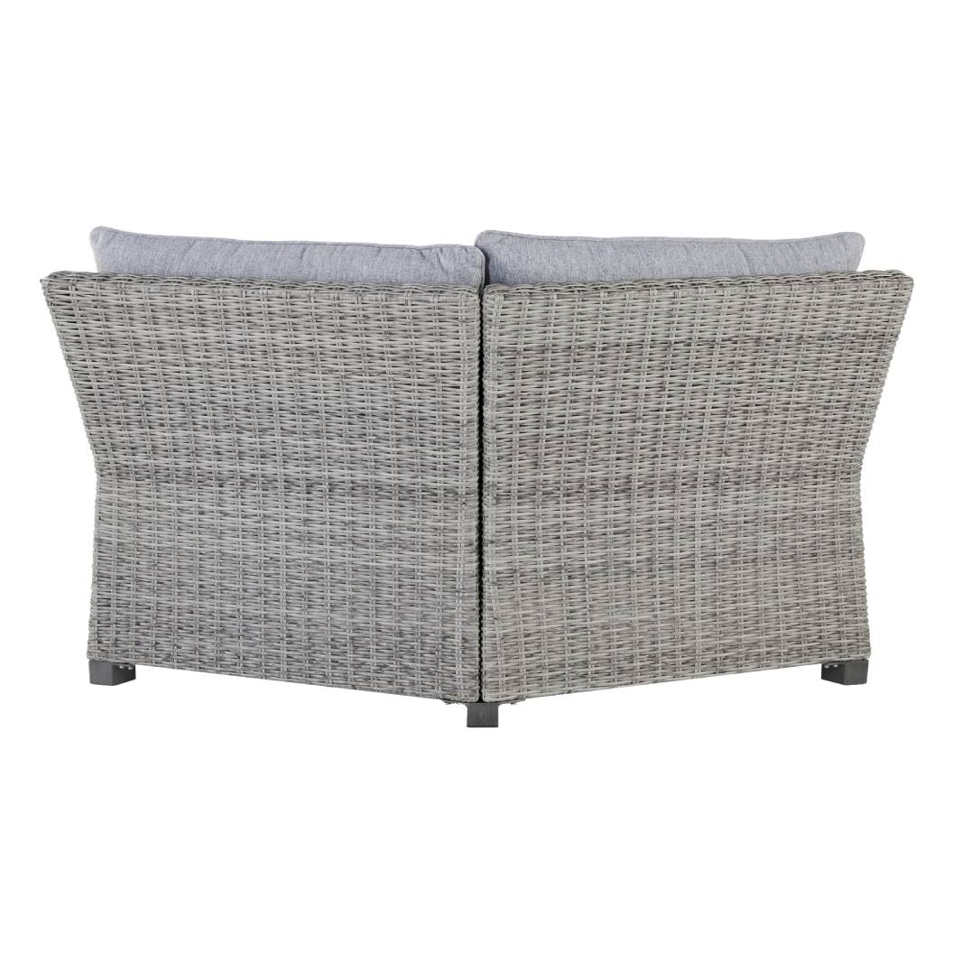 Fauteuil en coin extérieur gris osier - Naples Beach