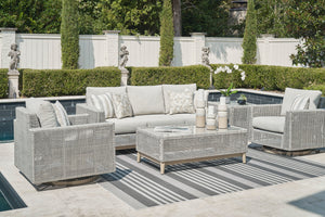 Sofa extérieur osier gris pâle - Seton Creek