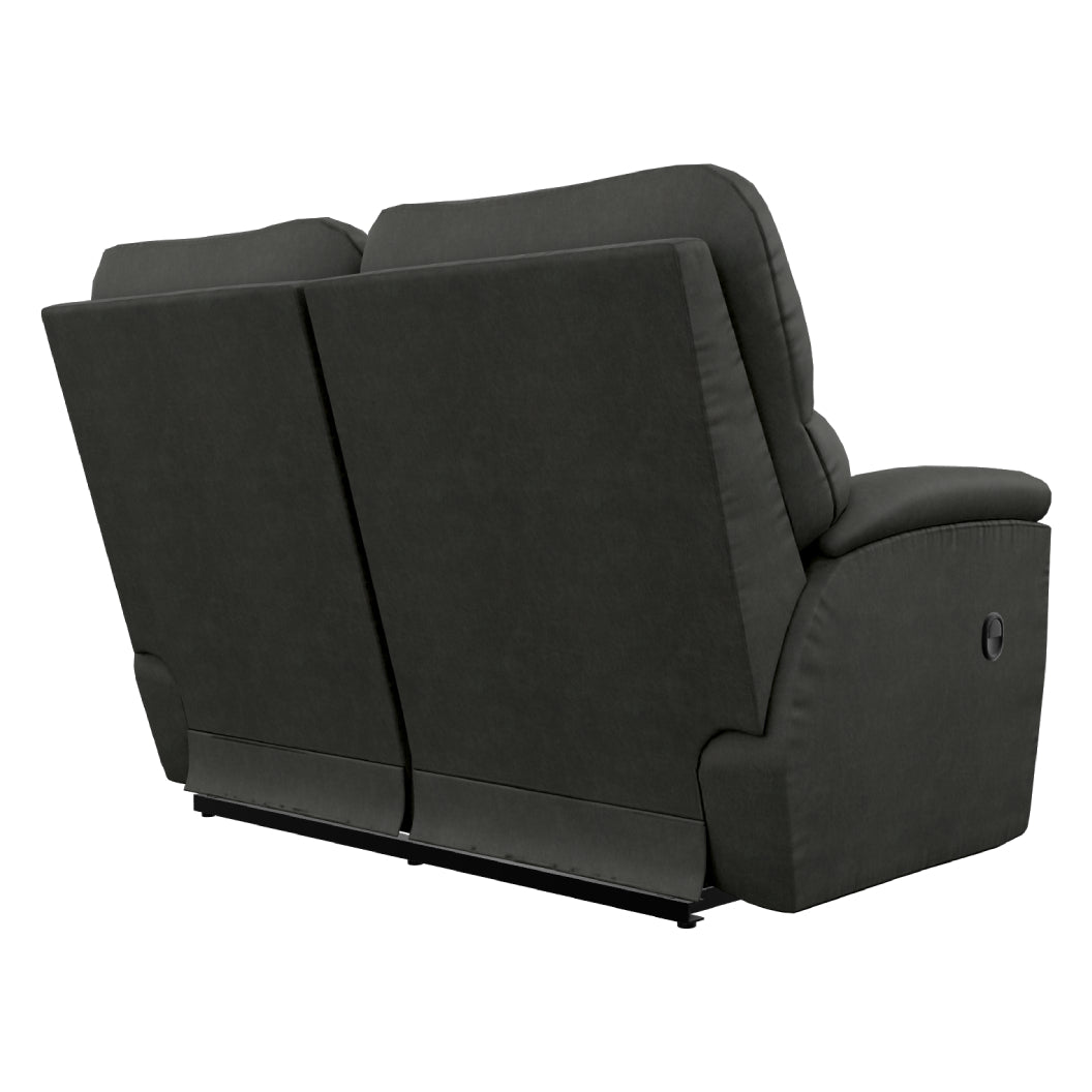 Causeuse inclinable aspect cuir noir - Trouper