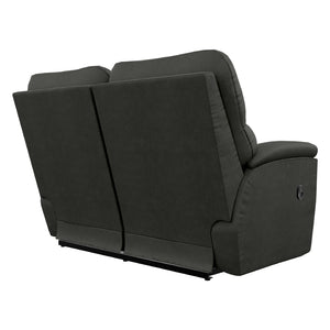 Causeuse inclinable aspect cuir noir - Trouper