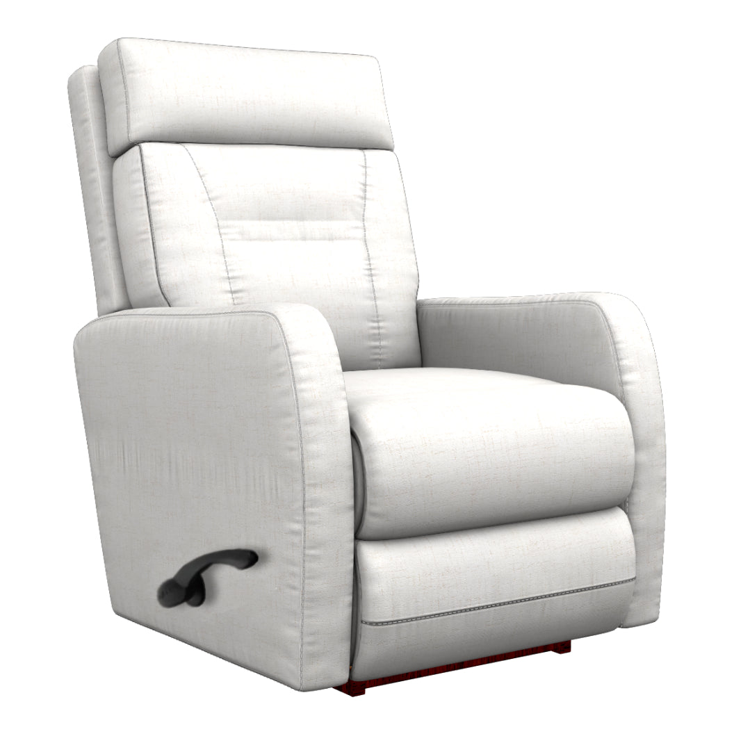 Fauteuil berçant et inclinable en tissu blanc - Lennon