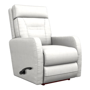 Fauteuil berçant et inclinable en tissu blanc - Lennon